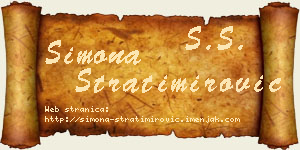 Simona Stratimirović vizit kartica
